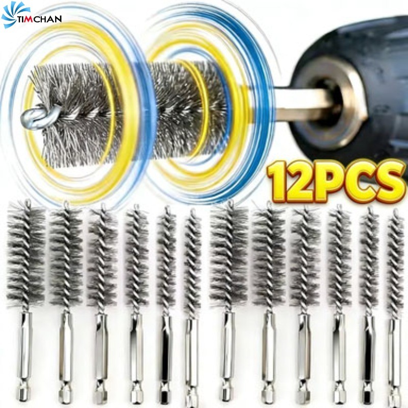 Escovas De Limpeza De Perfuração De 12/6 Unidades-Remoção De Ferrugem Para Processamento De Hardware-Acessórios Manchas 