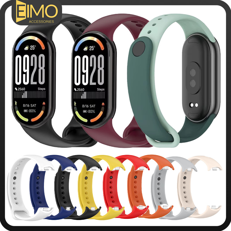Pulseira De Silicone Para Smartwatch Xiaomi Mi Band 10 9 8 NFC Strap Substituiçã