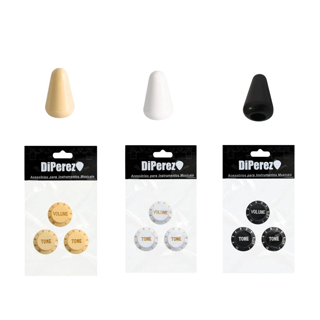 Knob de Volume Tone Chave Seletora Guitarra Strato Kit