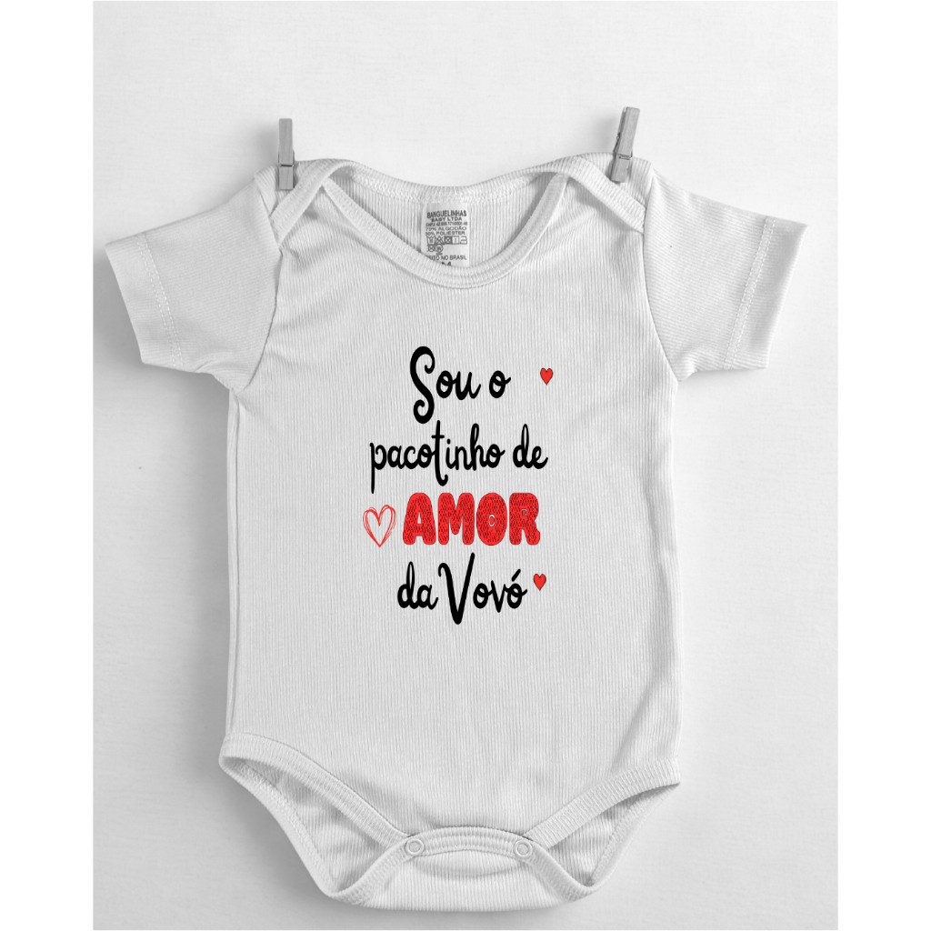 Body de Bebê Personalizado – Frases para Vovó e Vovô