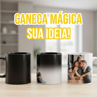 Caneca Mágica Personalizada Xícara Com Foto Arte Tema Aniversários Presentes Festa “Sua Ideia Aqui” em Oferta na Shopee
