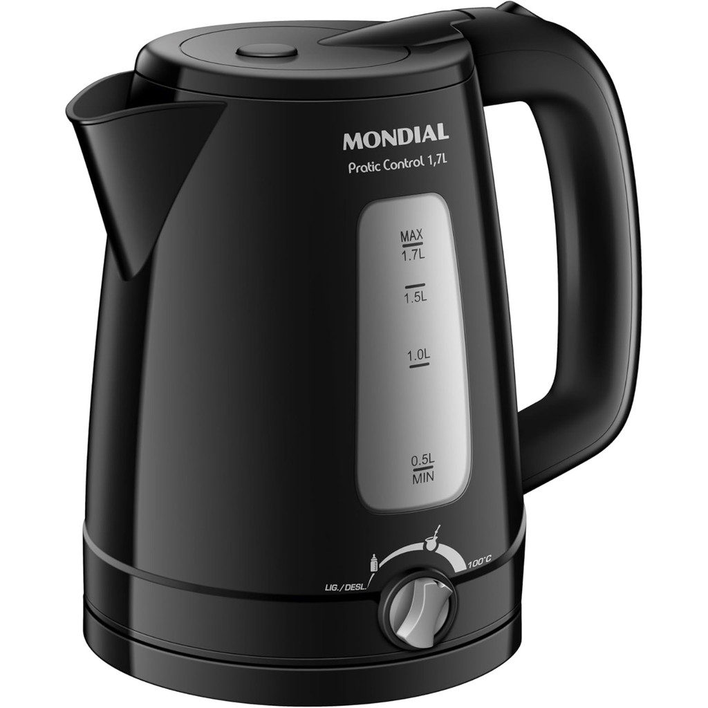 Chaleira Elétrica Mondial Pratic Hot 1,7l CE-17 127V/60hz Preto