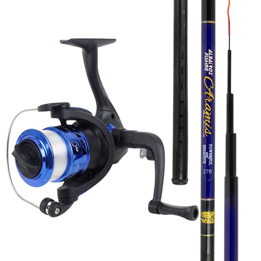 Kit Pesca Leve  Vara Aramis + Molinete Com Linha JM 1000