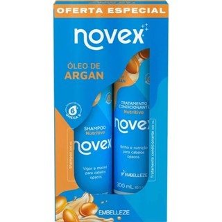 Kit Shampoo e Condicionador Novex Óleo de Argan 300ml em Oferta na Shopee