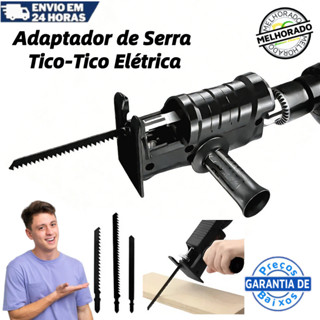 Kit Serra Adaptador De Serra Tico-Tico Elétrica Para Furadeira e Parafusadeira,Ferramenta de Corte p/Madeira em Oferta na Shopee