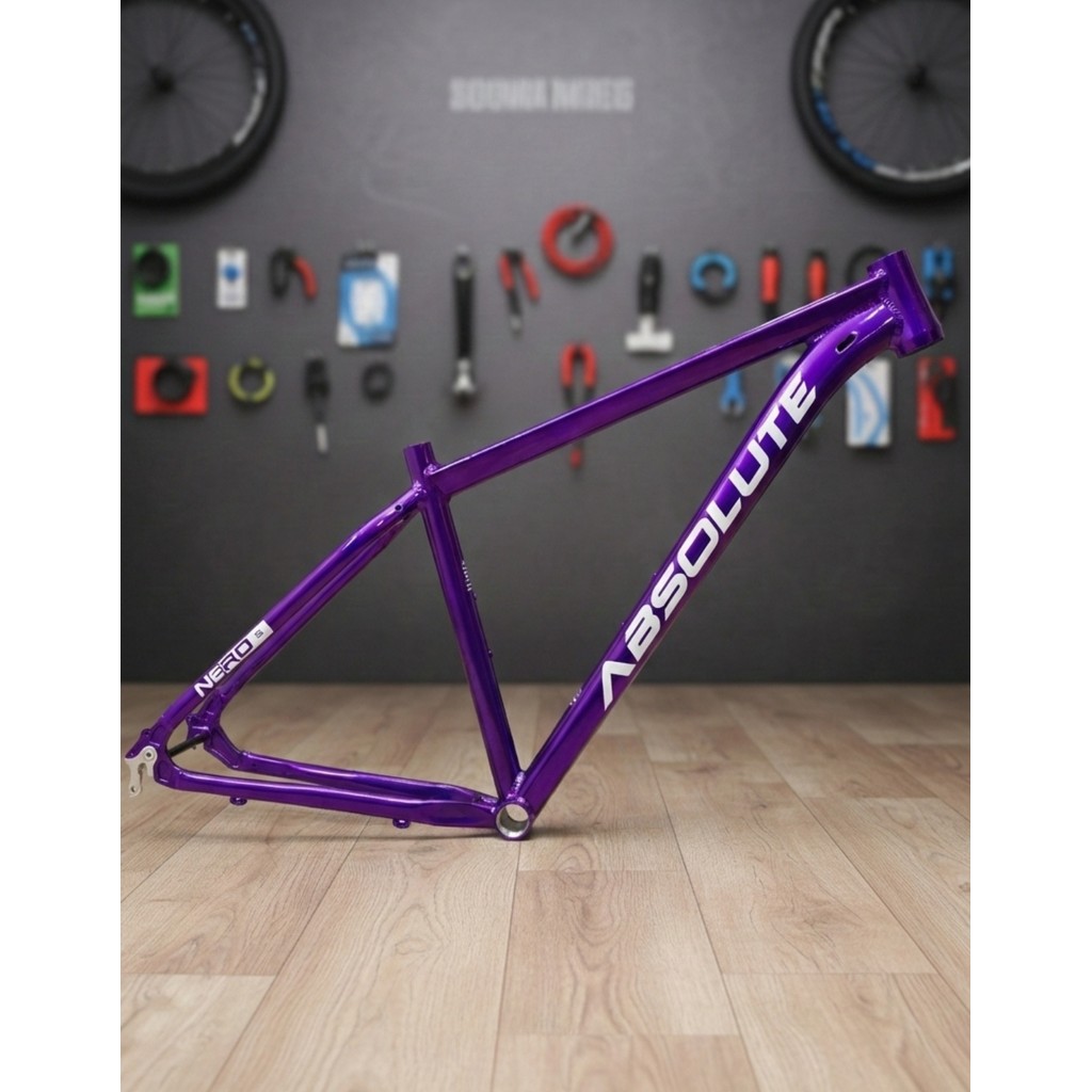 Quadro Absolute 29 Nero 5 Wheeling Grau Mtb Freeride Aluminio Cabeamento Interno Roxo