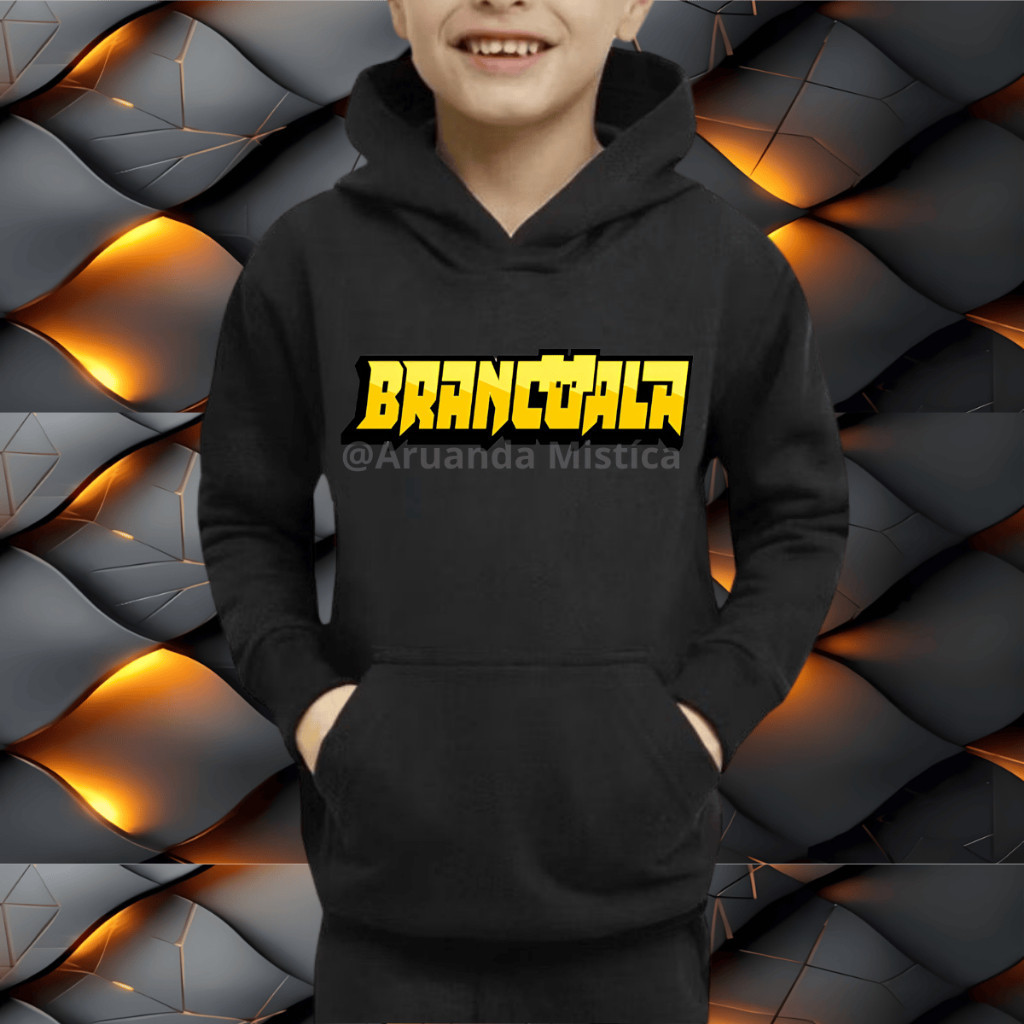 Moletom Infantil Brancoala Youtuber Papai Style Com Bolso Canguru Capuz  Blusa De Frio Flanelado em Oferta na Shopee