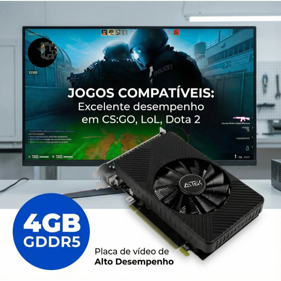 Placa de Vídeo GTX 750 Ti 4GB GDDR5 Gamer Recondicionada | GTA 5, Roblox, Minecraft, FIFA | PCI-E em Oferta na Shopee