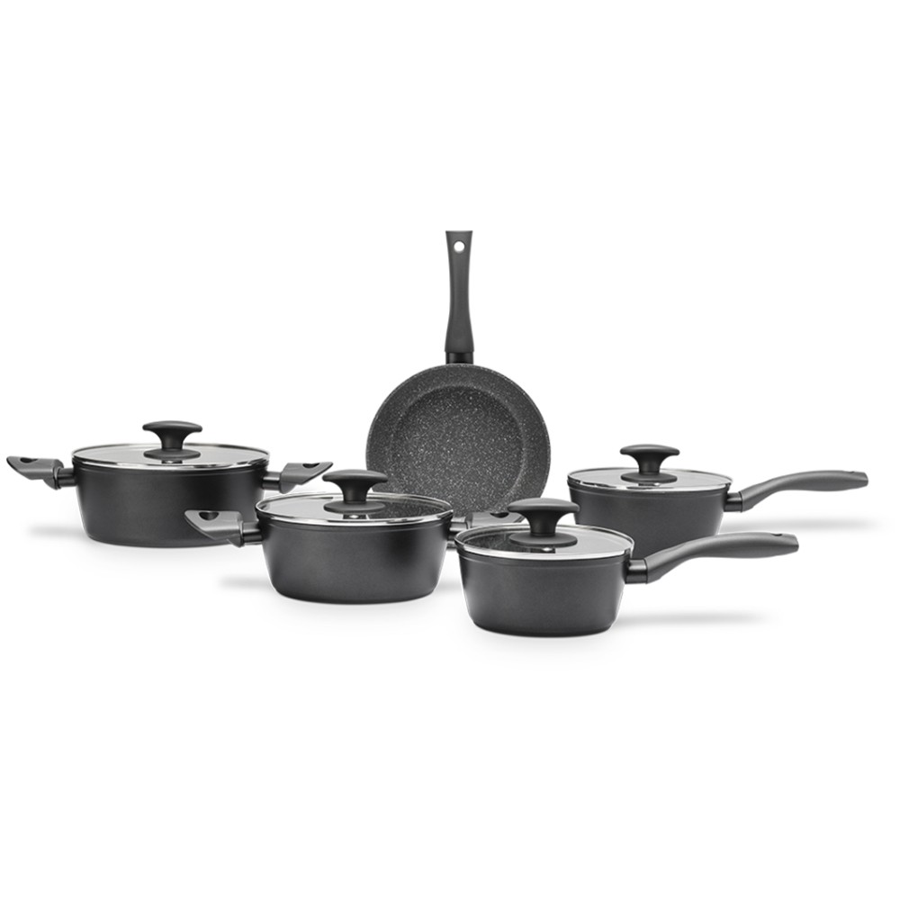 Jogo De Panelas Indução Brinox Antiaderente Ceramic Life Orion 5 peças Preto em Oferta na Shopee