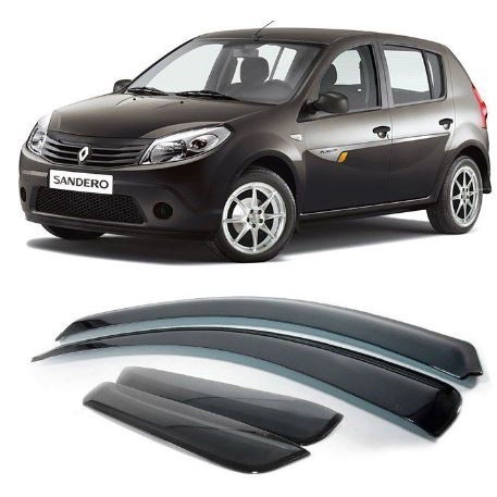 Calha de Chuva Renault Sandero 2008 a 2014 - Kit 4 portas em Oferta na Shopee