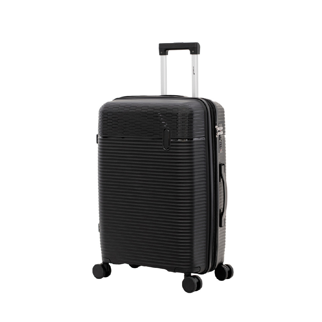 Mala de Viagem Grande 32kg Expansiva 360º Polipropileno Cruzeiro 6013 Cor Preto