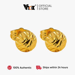 Vnox Meia Esfera Brincos Para Mulheres Menina , Ouro 8MM Vintage Pequena Bola Brinco Jóias Presente