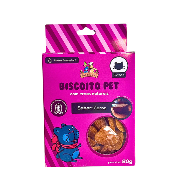 Petisco Para Gato Ervas Naturais Padaria Pet Biscoito