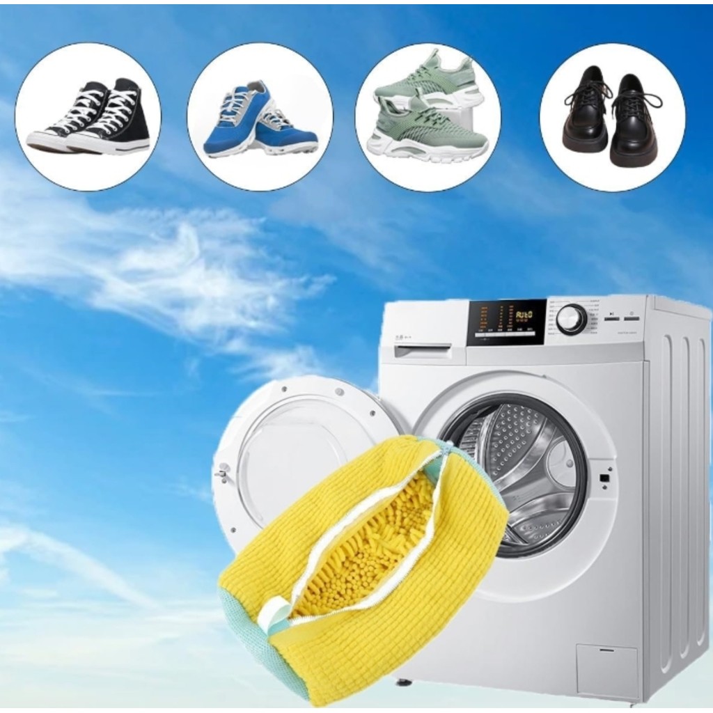 Bolsa de Lavar Tênis Sapatos Malha Lavanderia Anti Deformação Limpador de sapatos milagroso em Oferta na Shopee