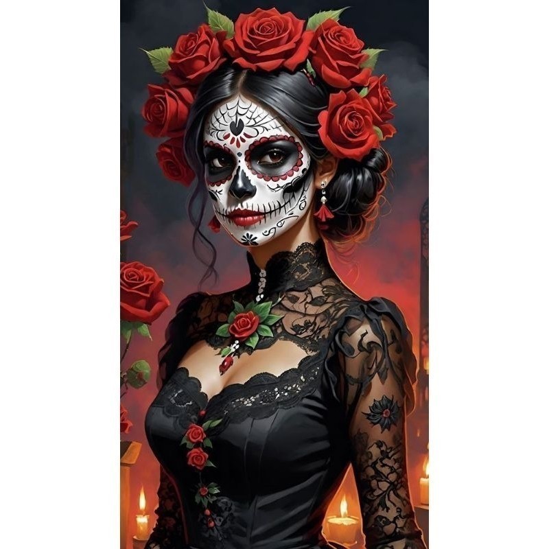 Quadro Pomba gira Rosa Caveira placa decorativa MDF Pombogira, pomba gira,pombagira ENVIO IMEDIATO