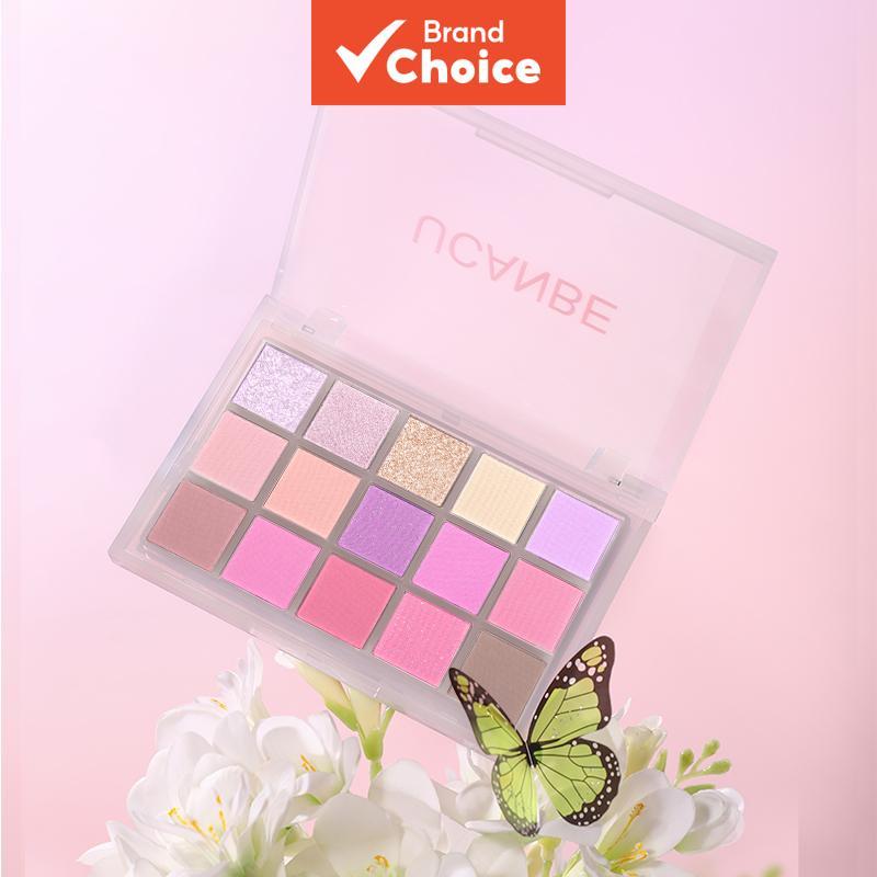UCANBE Paleta de Sombras 15 Cores Flor de Cerejeira Rosa - Maquiagem Nude para Olhos Foscos, Cores Quentes Naturais,