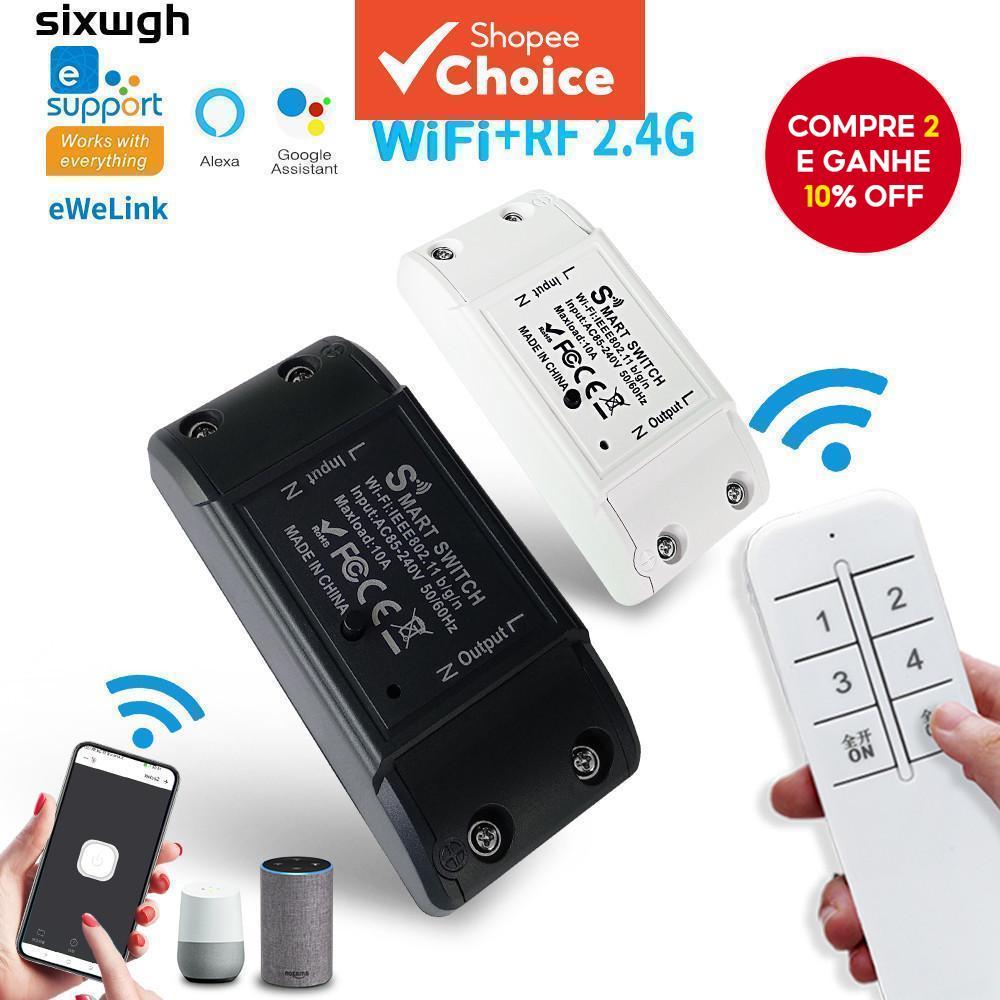 eWeLink WiFi Smart switch comutador sem fio suporta o aplicativo eWeLink e é compatível com o controle por voz Alexa e
