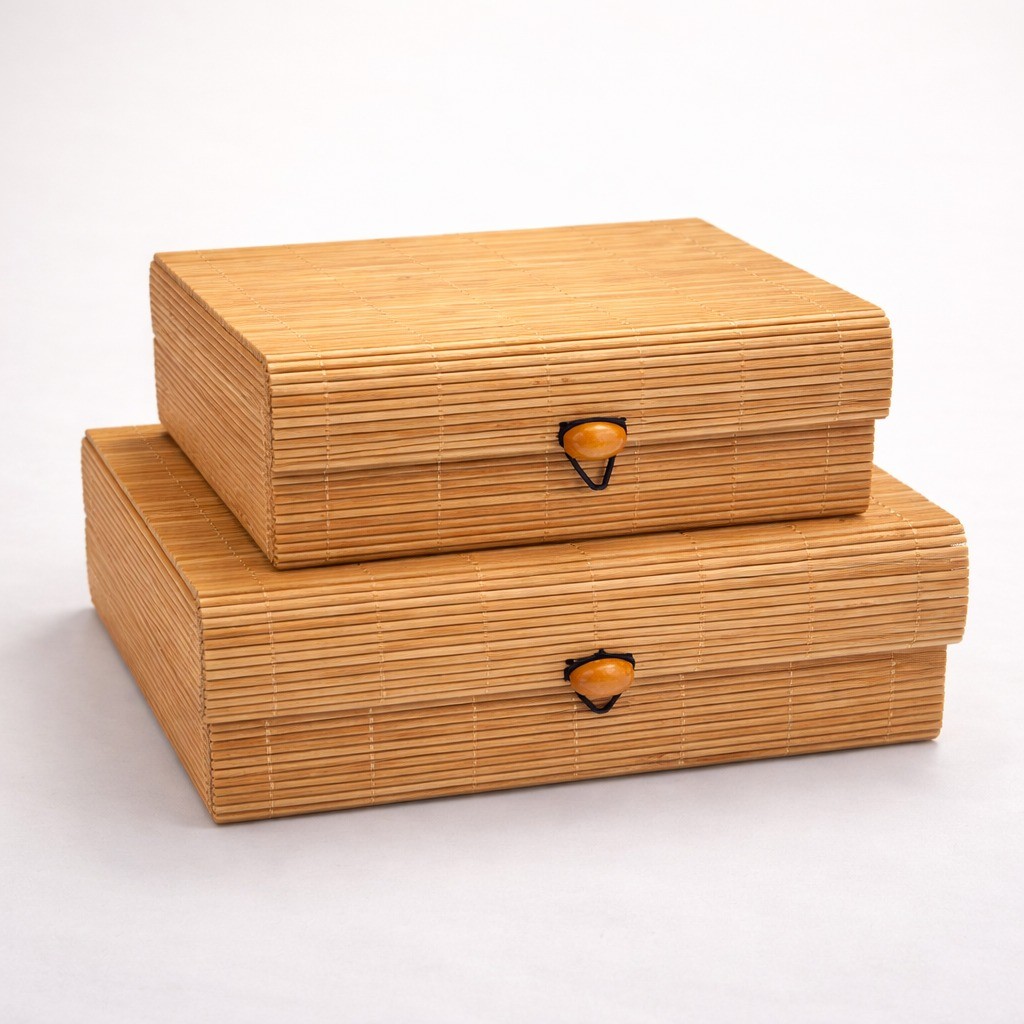 Caixa Organizadora em Bambu Artesanal Decorativa – Ideal para Presentear