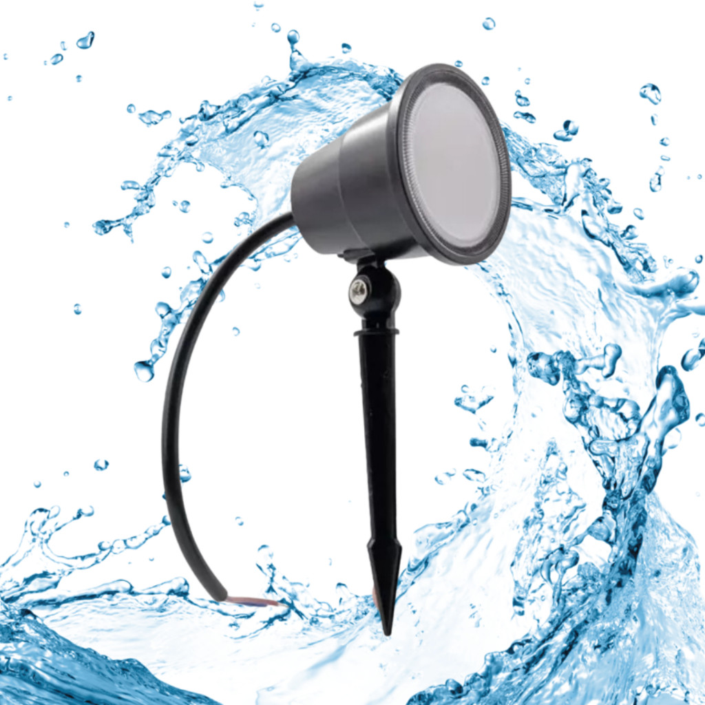 Luminária de Jardim LED 5W COB Branco Quente, Frio e Verde Bivolt