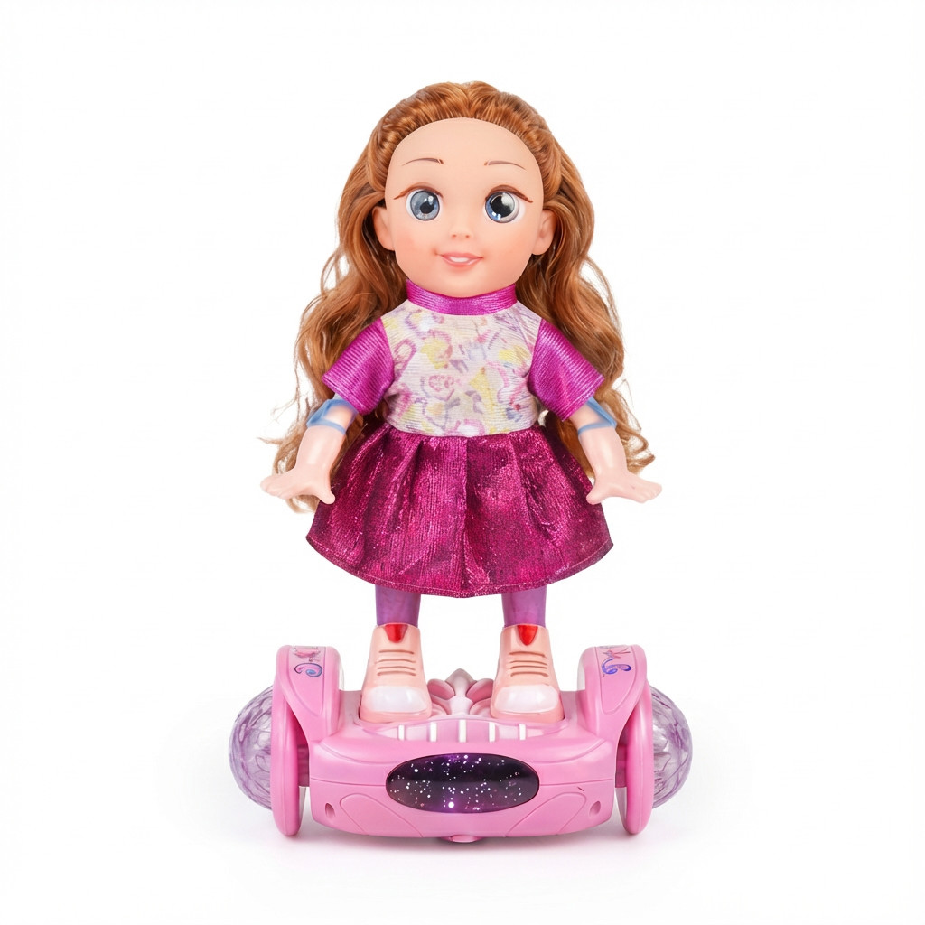 Boneca Rosa Infantil Overboard Bate E Volta Com Luzes E Sons