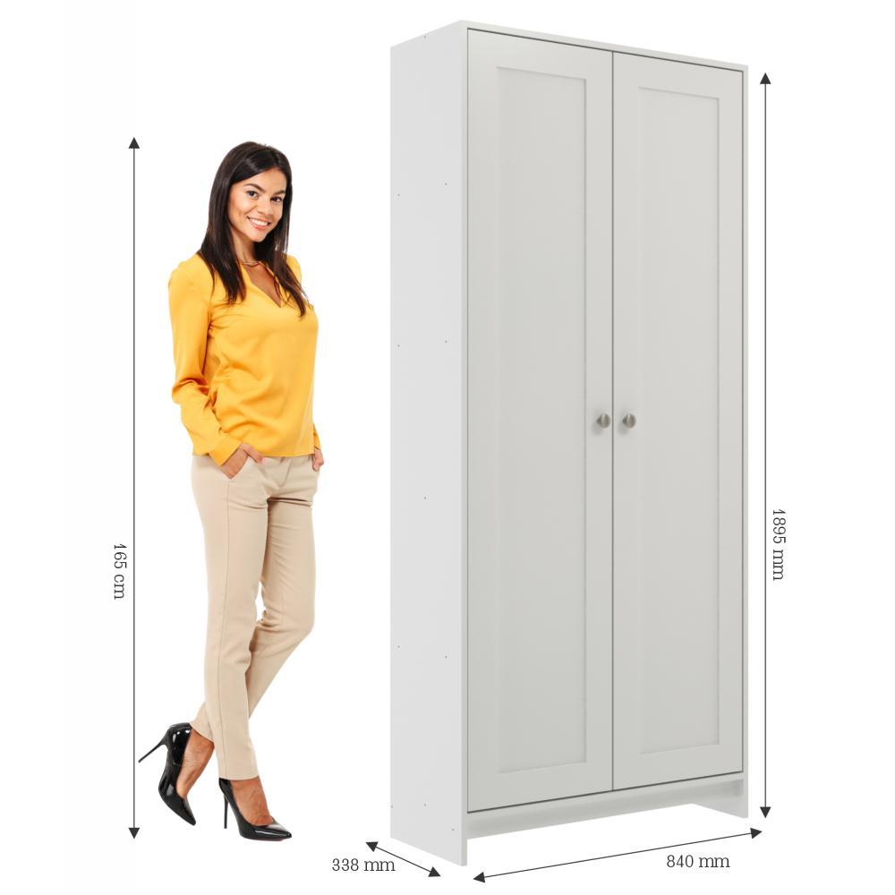 Área de Serviço com Armário e Balcão 3 Peças 6 Portas 6 Prateleiras Americano 250cm Branco Decibal · foto 2