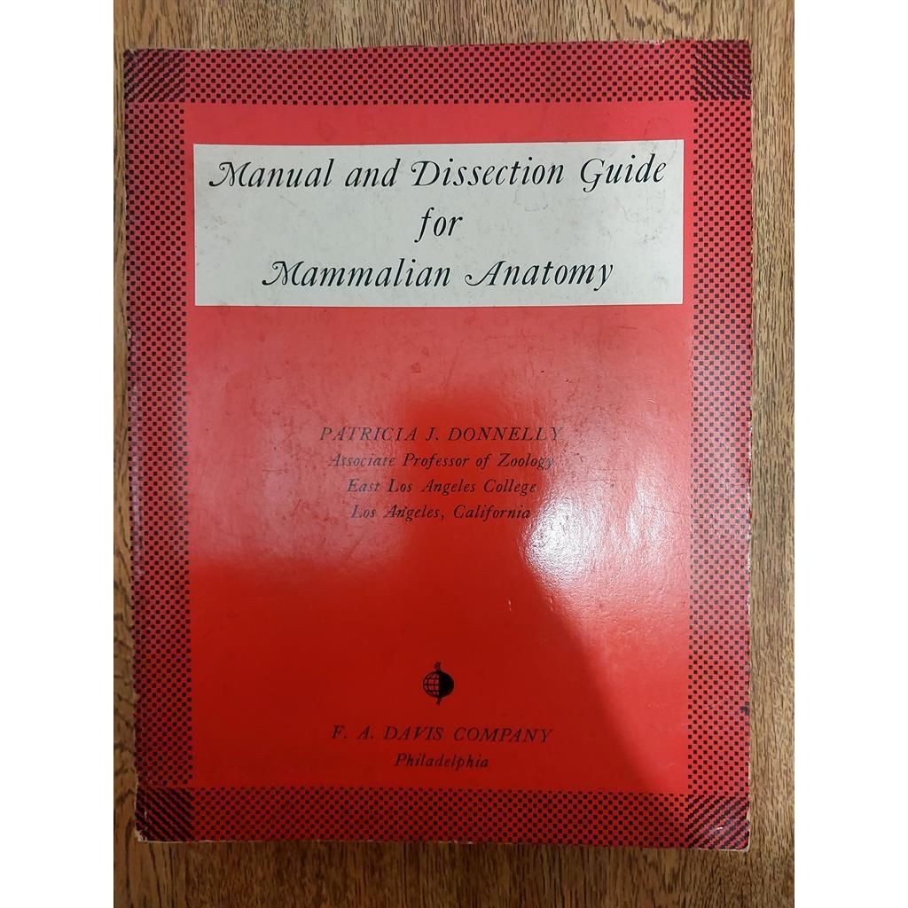 Manual And Dissection Guide For Mammalian Anatomy autor Patricia J. Donnelly