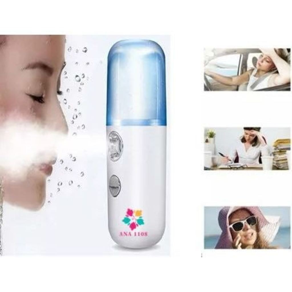 ANA 1108 Inalador Portátil Nebulizador Recarregável USB Silencioso Infantil Adulto Hidratação Nasal e Olhos
