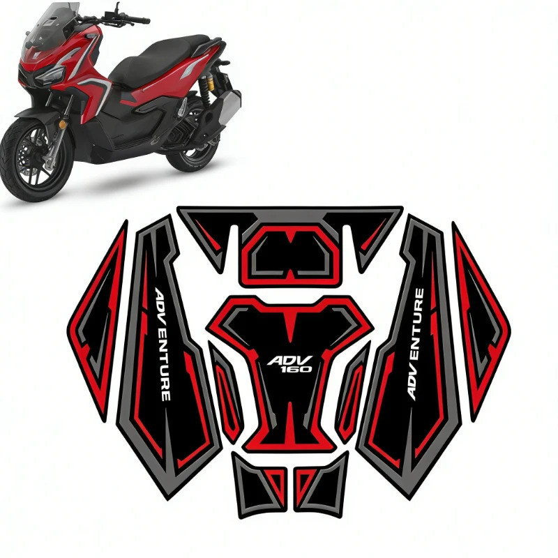 Novo Para Honda ADV 160 2023-2026 Motocicleta ADV160 Tanque Almofada Protetor Adesivo Decalque Gás Joelho Aderência Traç