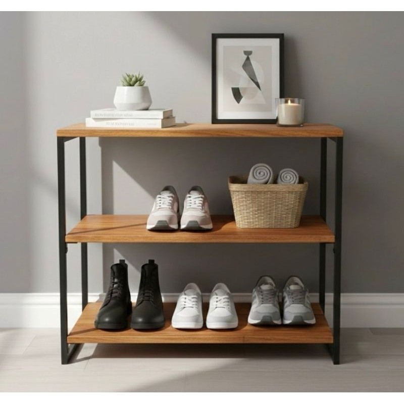 Sapateira Organizadora Estilo Industrial Para Hall de Entrada Elegante