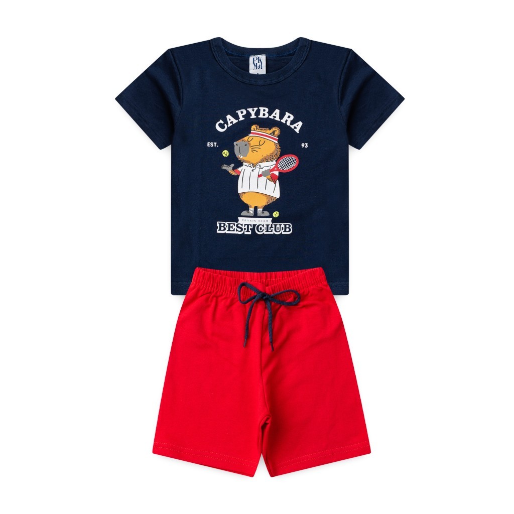 Conjunto Infantil Masculino Capivara Tenista