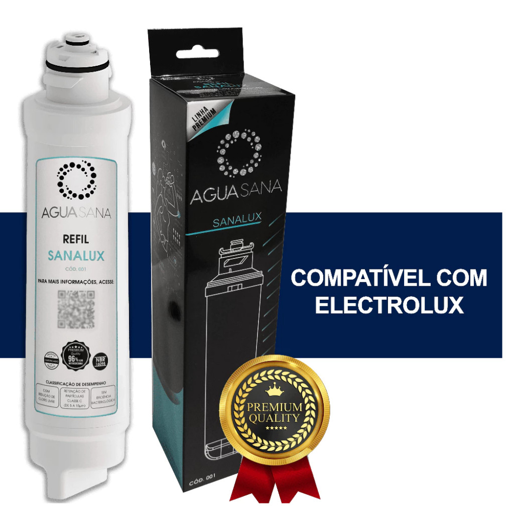 Refil Filtro Purificador Compatível Electrolux PE11X PE11B PA21G PA26G PA31G PC41B PC41X PH41B PH41X
