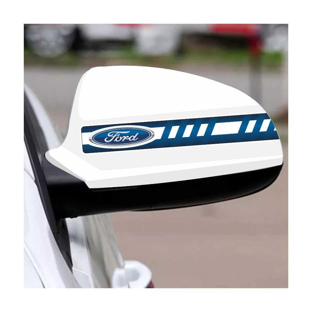 Par Adesivos retrovisor de carro Ford 14x2cm para retrovisor liso