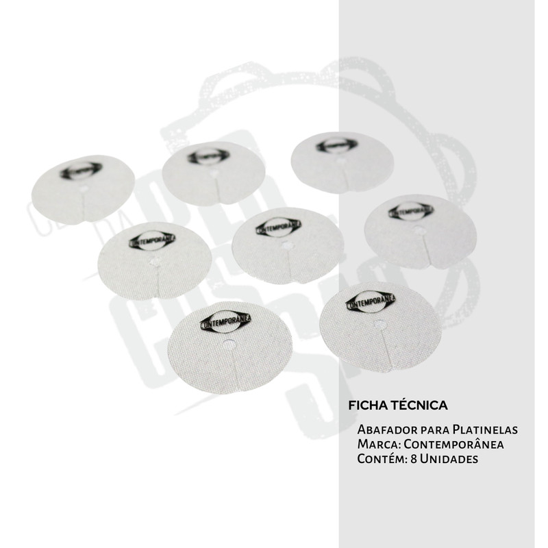Kit Abafador Contemporânea Nylon para Platinela Pandeiro com 8 Unidades