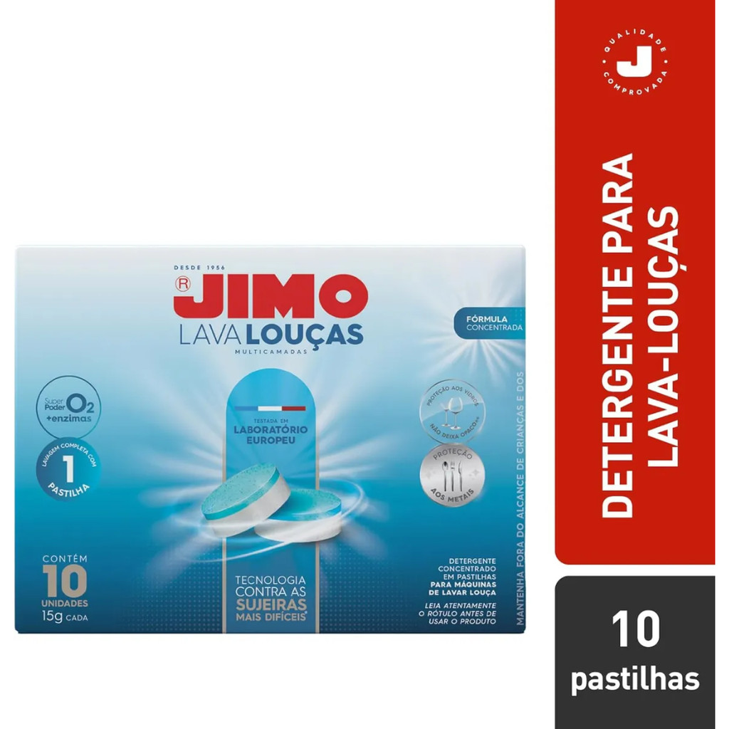 Jimo Lava Louças 10 Pastilhas de 15g