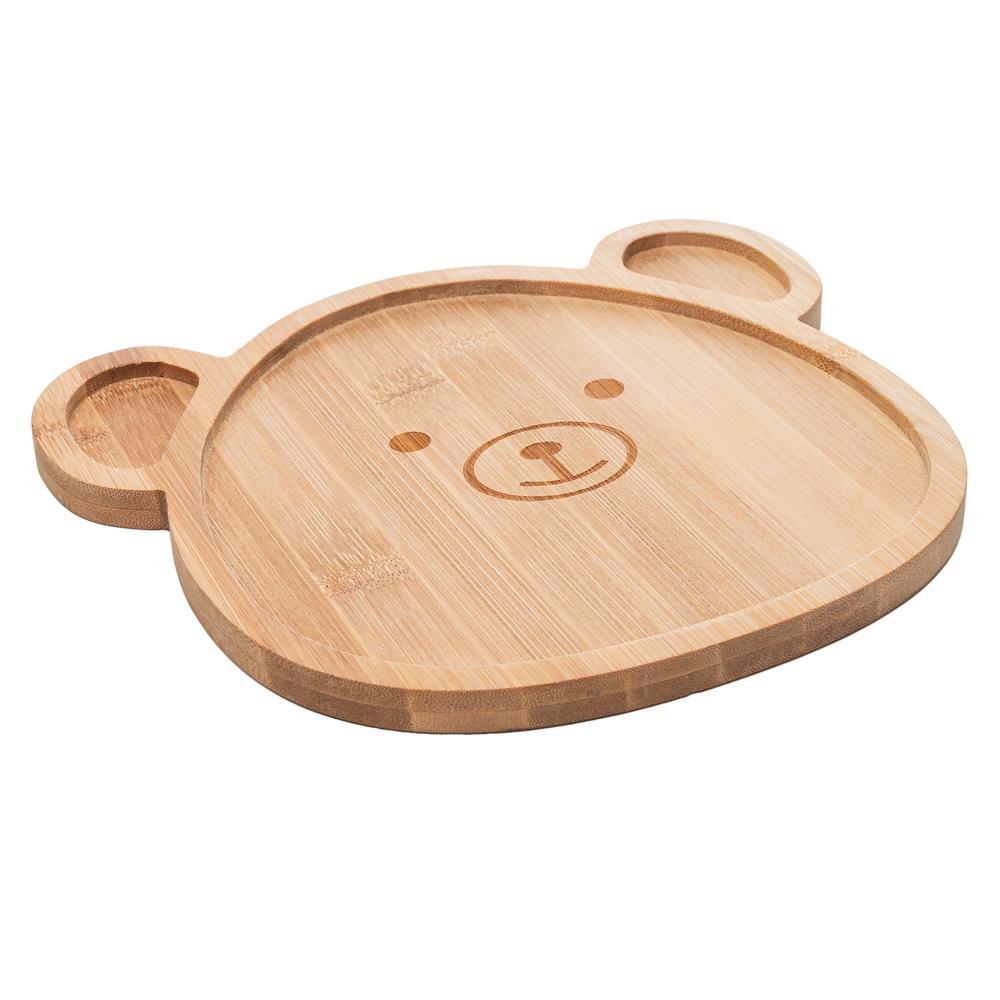 Prato Infantil Lyor Bear 23cm x 20cm x 1,2cm Bambu em Oferta na Shopee