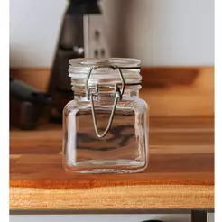 Pote Hermético de Vidro 100ml com Silicone Lyor para Temperos Condimentos Pequenas Porções Organização Cozinha Compacto