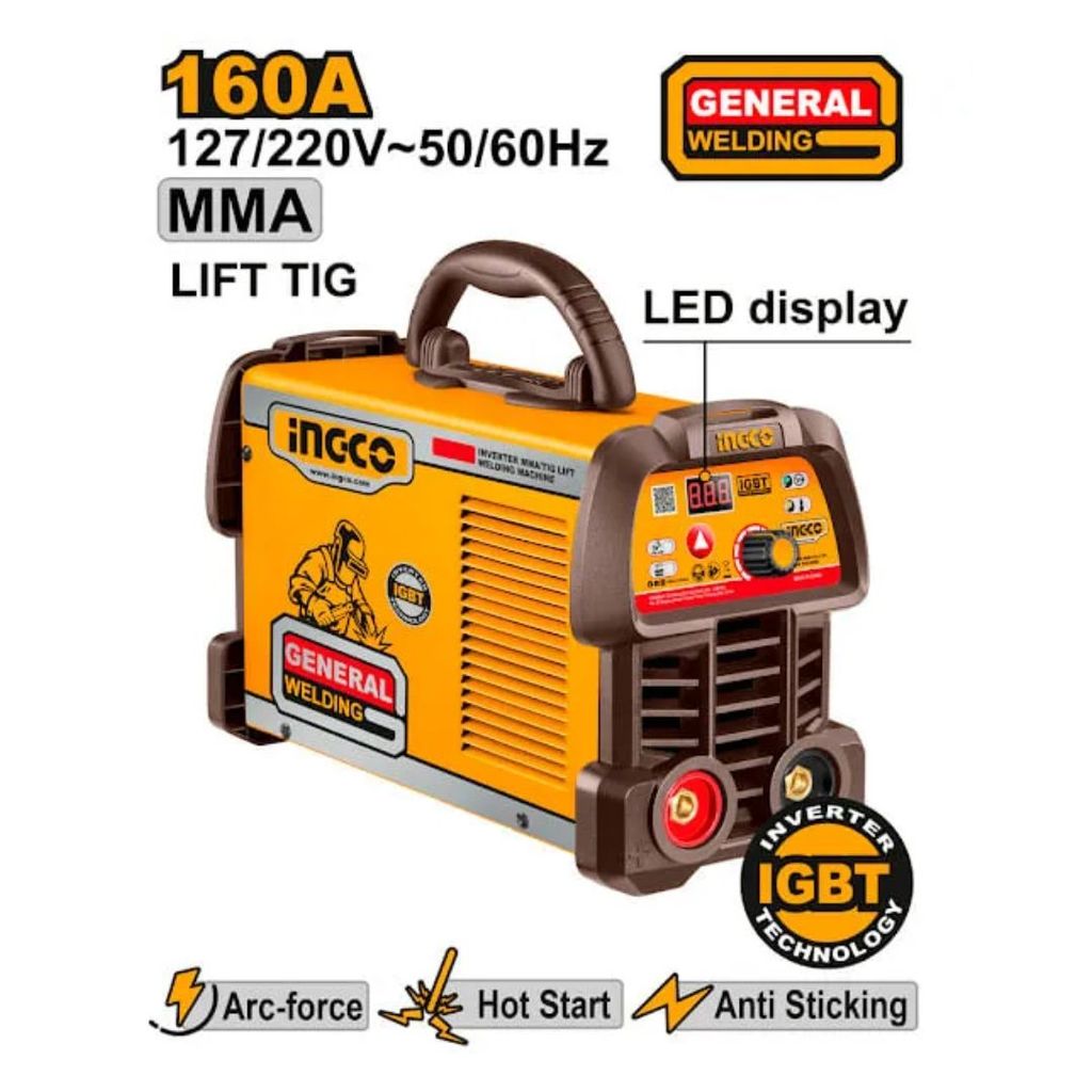 Inversora de Solda INGCO MMA/TIG 160A Bivolt 110/220V