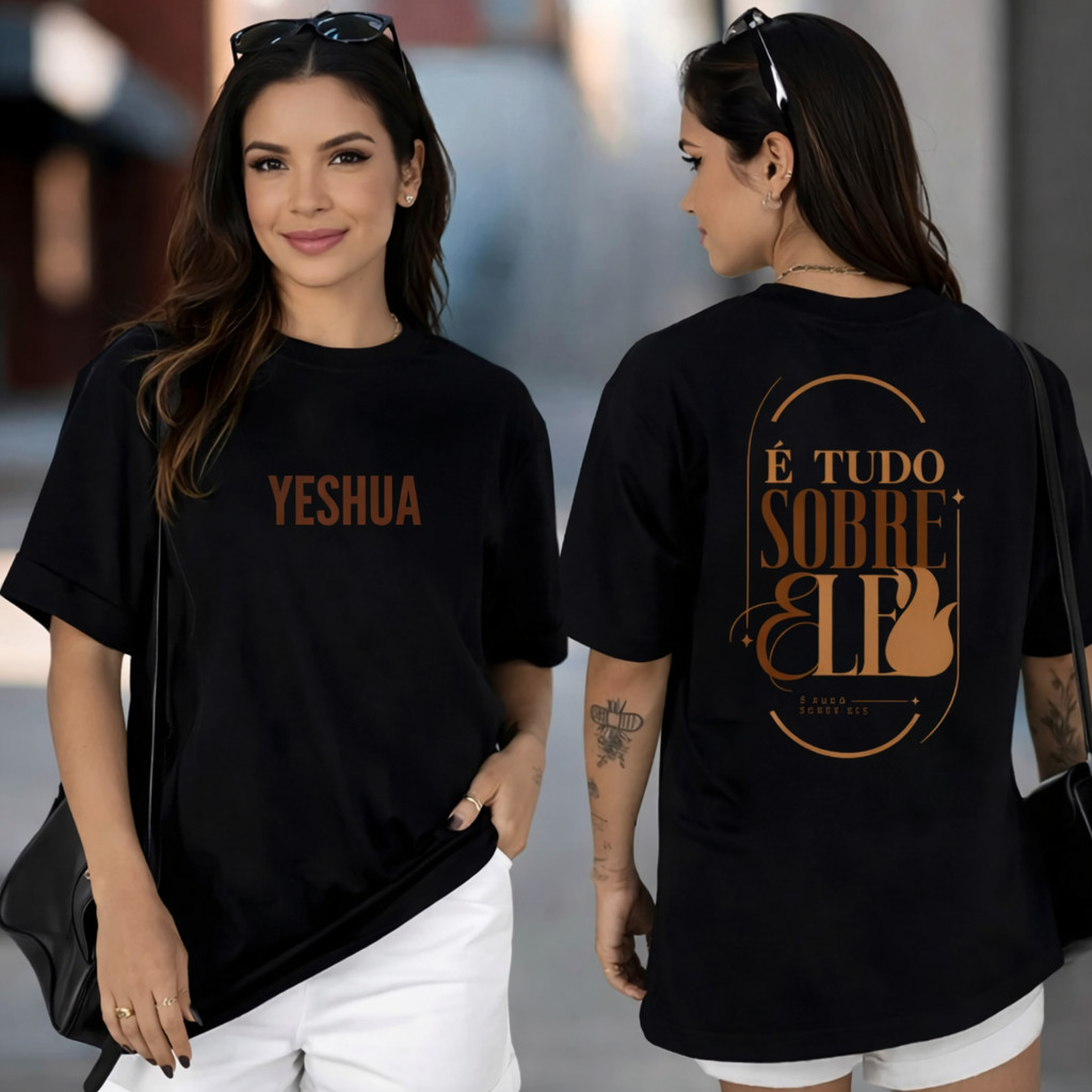 Camiseta Feminina Estampada Yeshua | Cristã | Fardamento Igreja em Oferta na Shopee