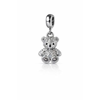 Berloque Ursinho Cravejado Zircônia Em Aço Inox em Oferta na Shopee