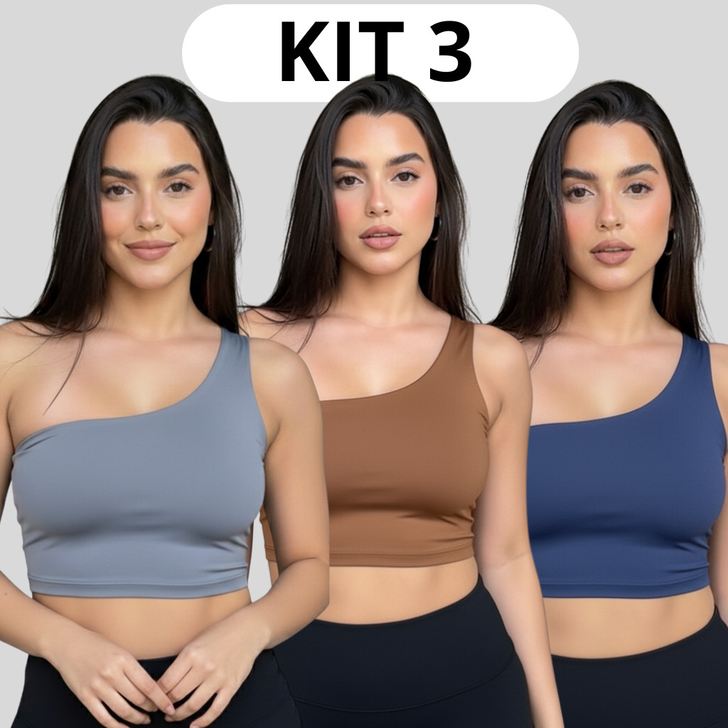 KIT 03 Baby Tee Feminina - Blusa Slim Fit Manga Curta - Blusa de Compressao Baby Tee