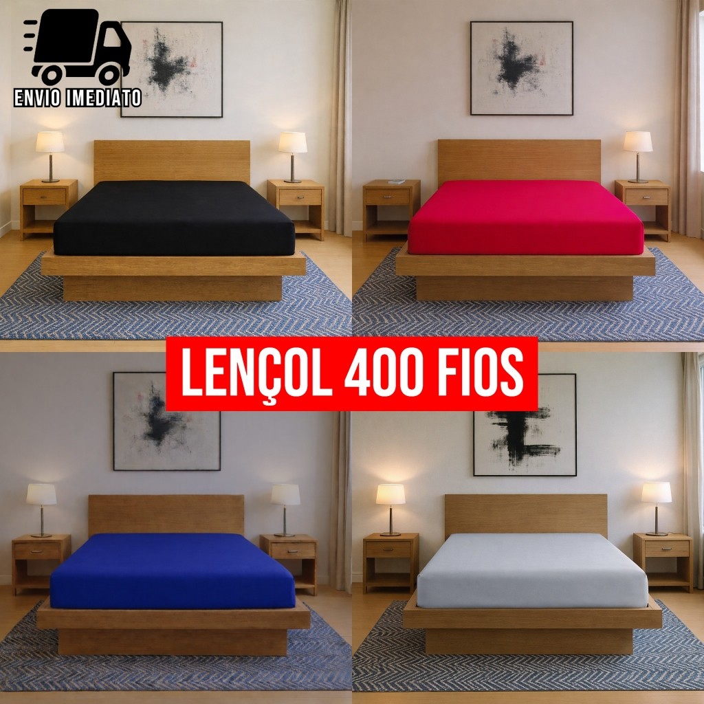 Lençol 400 Fios Micropercal Extra Macio Prime Solteiro Casal Queen King