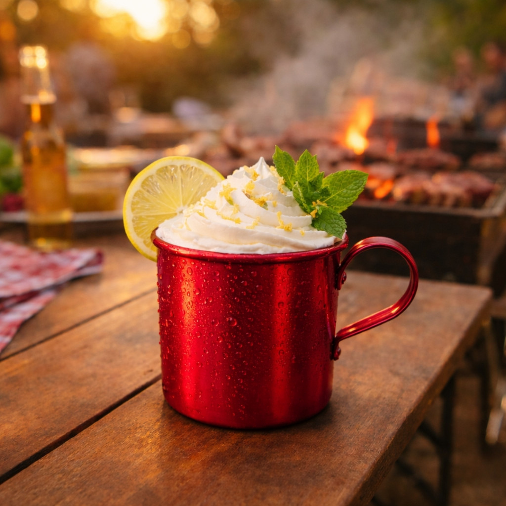 Caneca Copo Moscow Mule Alumínio Vermelha 250ml em Oferta na Shopee