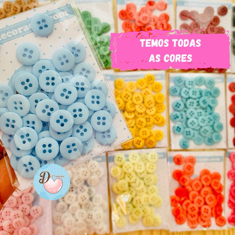 Botões 11mm para Costura e Artesanato – 50 Unidades em Oferta na Shopee