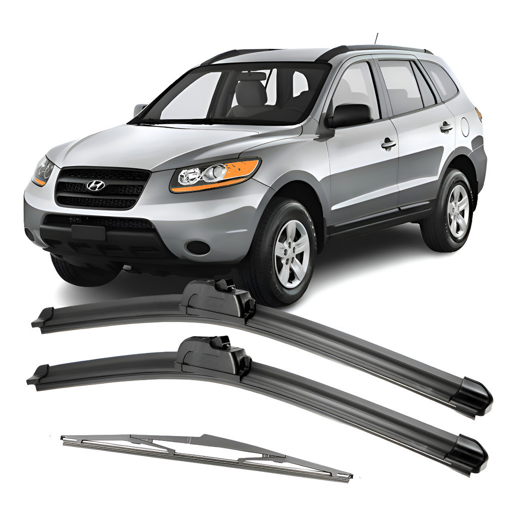 Kit 3x Palheta Limpa Para-brisas Hyundai Santa Fé 08 A 2013
