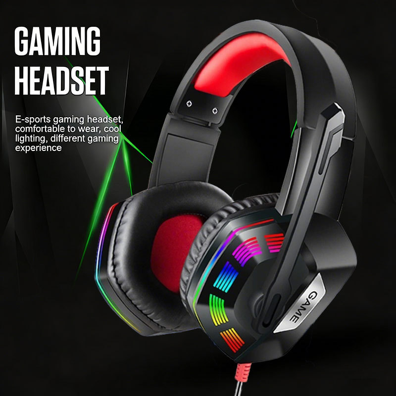 Headfone Gamer Fone de Ouvido Q8 Rgb Headset Gamer - Gaming Fone de Ouvido Com Fio