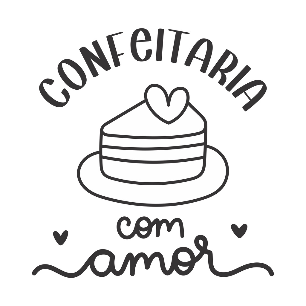 Aplique de Parede Acrílico Recorte Decorativo em Acrílico Confeitaria com Amor em Oferta na Shopee