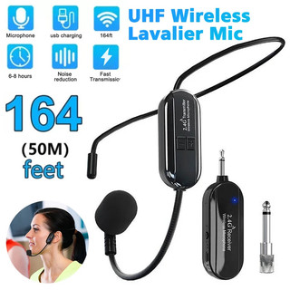 Microfone de Cabeça sem Fio 2.4G - Ideal para Professores, Palestrantes e Streamers