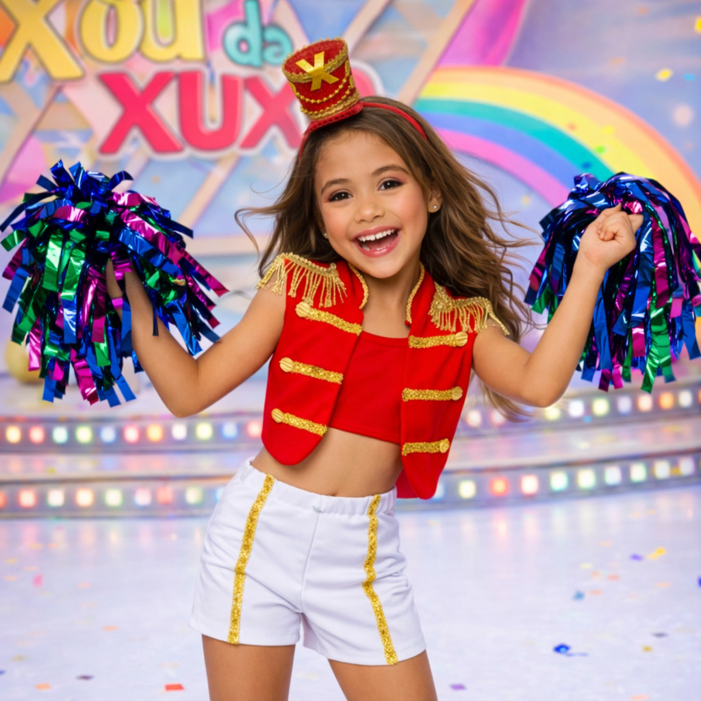 Fantasia Paquita Infantil Xou Da Xuxa Luxo Kit Completo Festa
