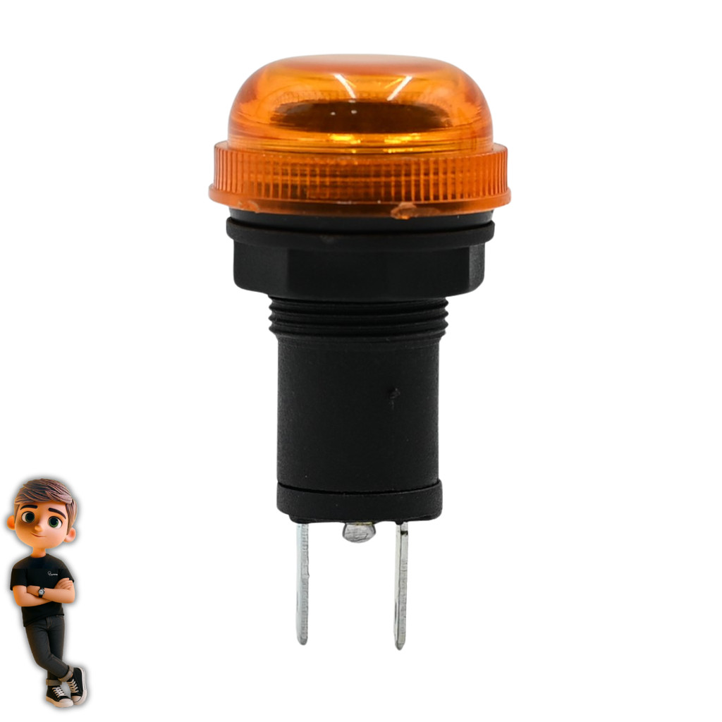 Soquete Lanterna Luz Piloto Amarelo Universal — imagem 2 de 2