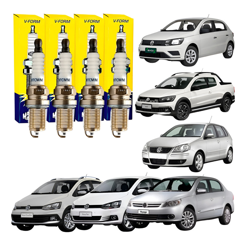 4 Vela De Ignição Gol Voyage Saveiro G4 G5 1.0 1.6 8v Ea111